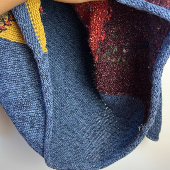 VTG Y2K Susan Bristol Colorful Size PS Patchwork Women's Cardigan Sweater Floral - Picture 11 of 14